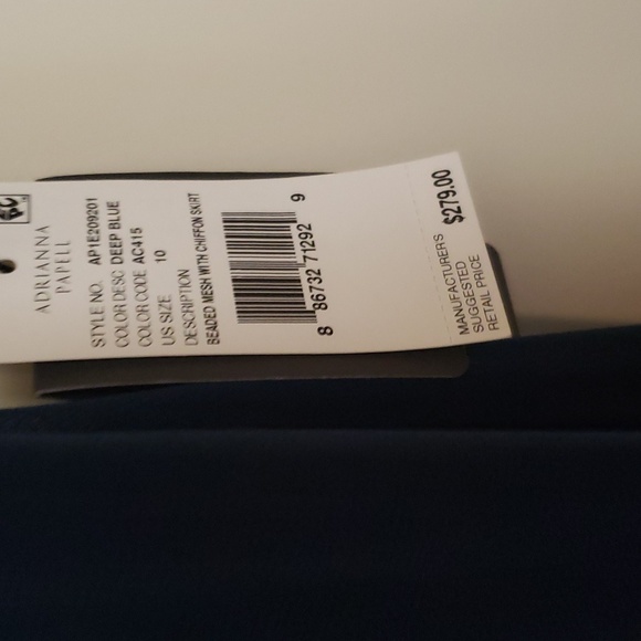 ADRIANNA PAPELL beaded mesh dress - Picture 7 of 9